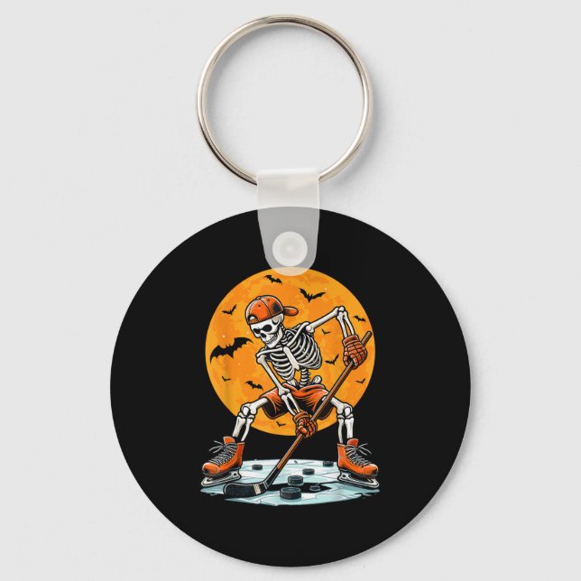Porte-clés Ice Hockey Skeleton Soky Boys Halloween Hockey Pla (Recto)