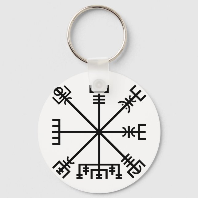 Porte-clés Icelandic Vegvisir Protection Staves Sigil (Recto)