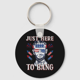 Porte-clés Ici À Bang Abraham Lincoln 4 juillet Feux D'Artifi