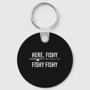 Porte-clés Ici Poisson Poisson Drôle Pêche Papa Pêcheur