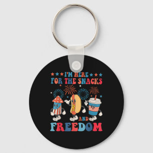 Porte-clés Ici Pour Les Snacks Et La Liberté 4 juillet