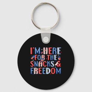 Porte-clés Ici Pour Les Snacks Et La Liberté Pour Le 4 Juil