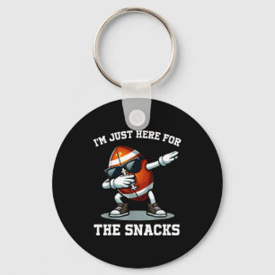Porte-clés Ici pour les snacks football américain drôle femme