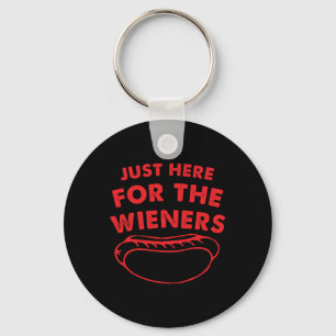 Porte-clés Ici Pour Les Wieners Drôle Chien Chaud 4 juillet A