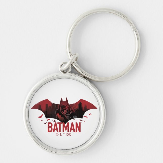 Porte-clés Icône Batman Crimson Gotham (Devant)
