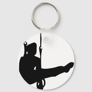 Porte-clés icône de la gymnaste noire
