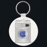 Porte-clés icône de la machine à laver<br><div class="desc">illustration colorée avec machine à laver isolée sur arrière - plan blanc</div>