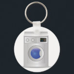 Porte-clés icône de la machine à laver<br><div class="desc">illustration colorée avec machine à laver isolée sur arrière - plan blanc</div>