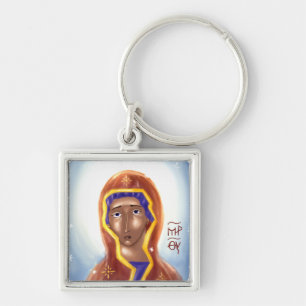 Porte-clés icône de la Vierge Marie