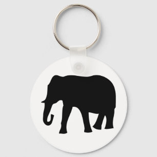 Porte-clés icône de l'éléphant noir