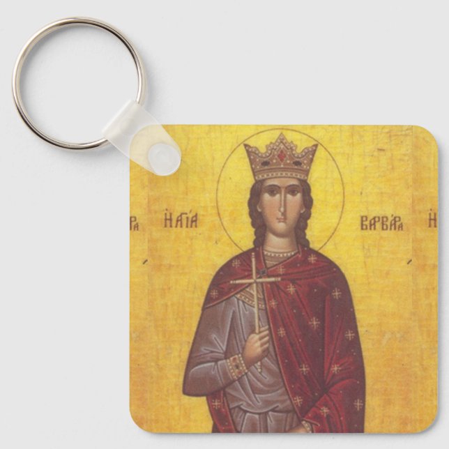 Porte-clés Icône de Saint Barbara (Recto)