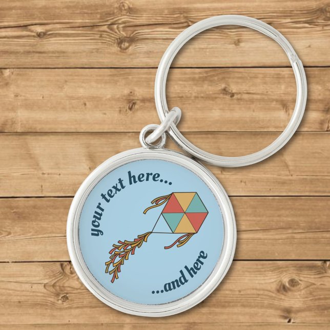 Porte-clés Icône Kite bleu clair (Créateur téléchargé)