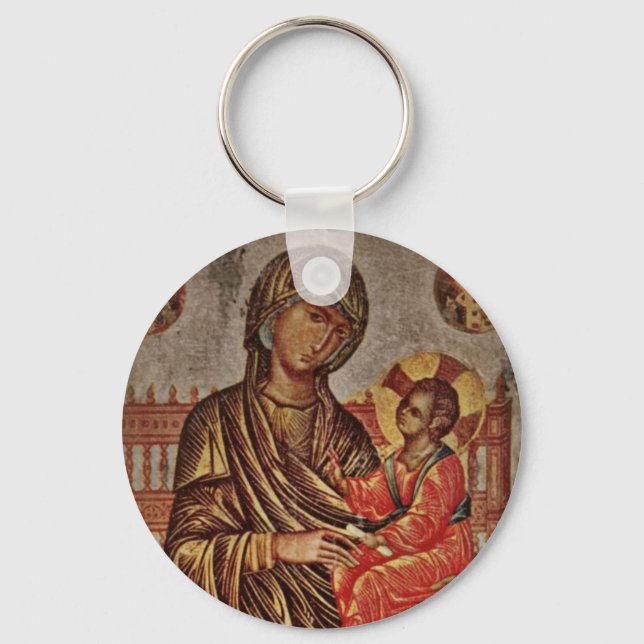 Porte-clés Icône Madonna et Enfant (Recto)