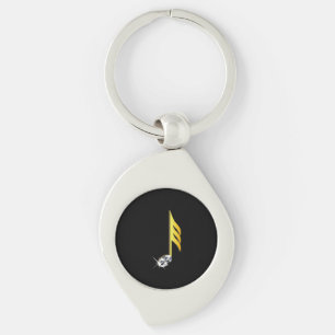 Porte-clés Icône or d'une note musicale 1/32