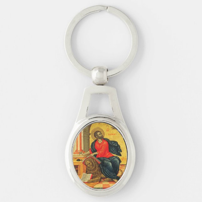 Porte-clés icône orthodoxe de saint Marc l'évangéliste (Devant)