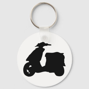 Porte-clés icône scooter noir