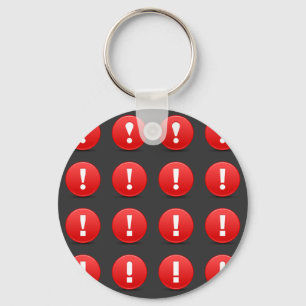 Porte-clés Icônes d'avertissement avec point d'exclamation ro