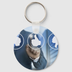 Porte-clés icônes de pouce pour le concept de révision client
