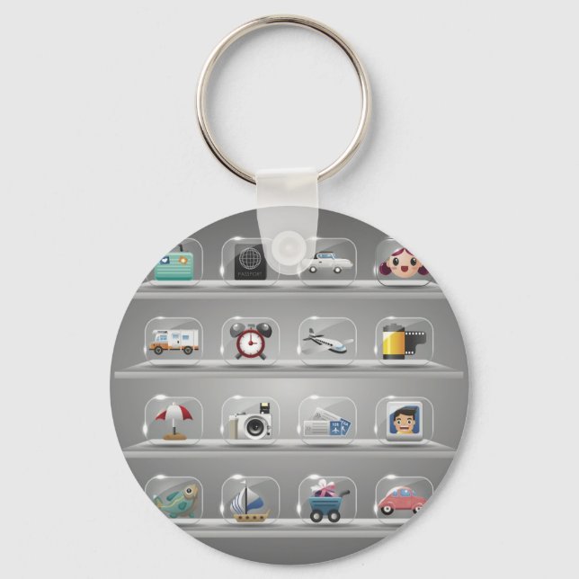 Porte-clés Icônes de verre1 (Recto)