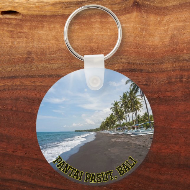Porte-clés Iconic Pasut Beach Bali Sunset Palm Tree Keychain (Verso)