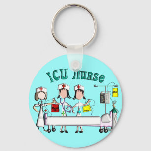 Porte-clés ICU Nurse Dons Unique 3D Artist Graphics