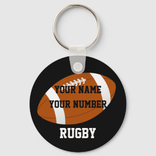 Porte-clés ID Porte - clé de rugby Étiquette VOTRE NOM ET NOM