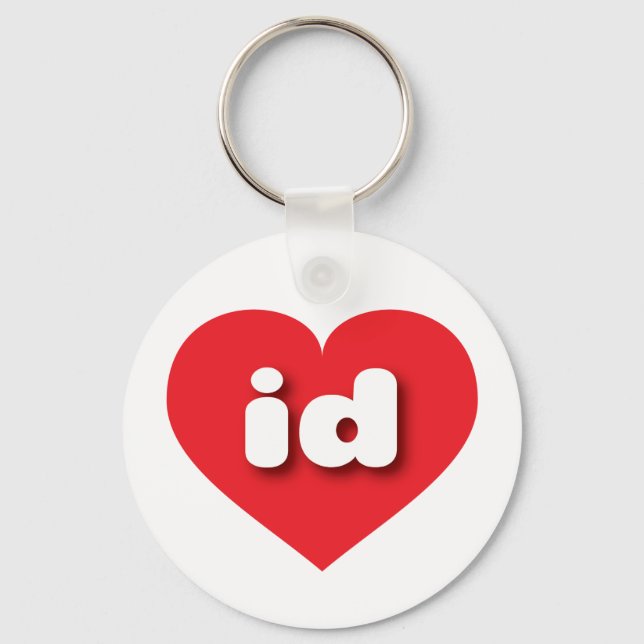 Porte-clés Idaho coeur rouge - I love id (Recto)