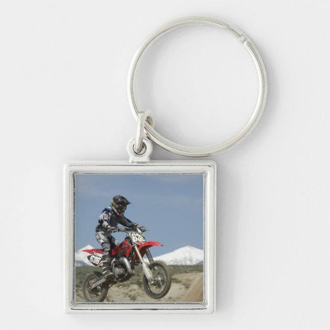 Porte-clés Idaho, course de motocross, course de moto (Devant)