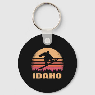 Porte-clés Idaho Snowboard Vintage Id Snow Boarder Retro 8
