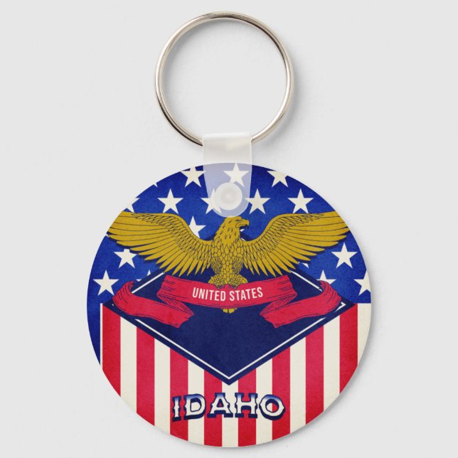 Porte-clés Idaho USA Flag  Keychain (Recto)