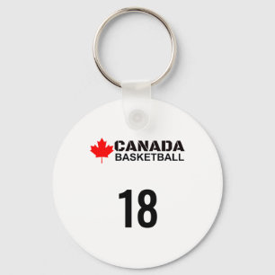 Porte-clés Idée cadeau conception basket-ball Canada numéro 1