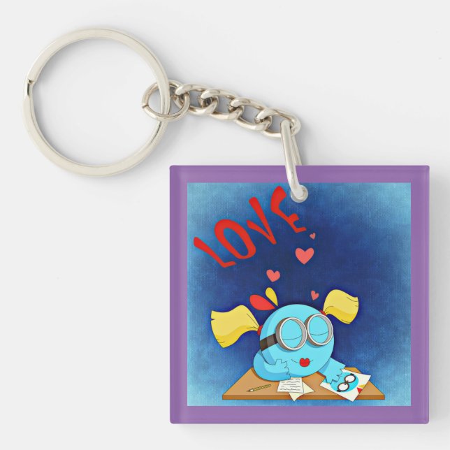 Porte-clés Idée cadeau Crush secret pour garçon customisé (Devant)