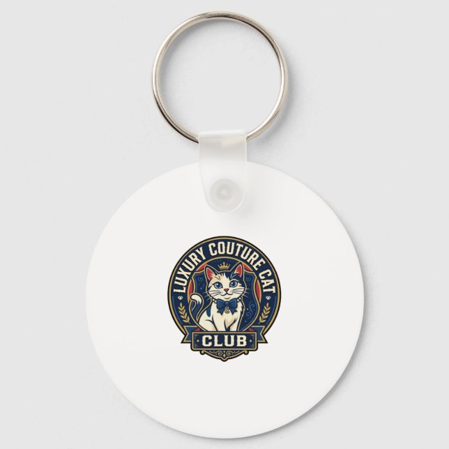 Porte-clés Idée cadeau pour maman chat de luxe couture - Luxe (Recto)