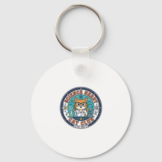Porte-clés Idée cadeau pour maman de chat savante - Science N (Recto)