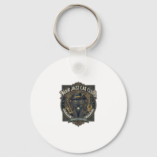 Porte-clés Idée cadeau pour papa chat de chat jazz noir - Noi