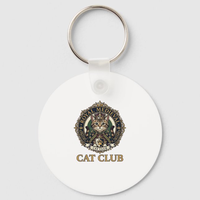 Porte-clés Idée cadeau Royal Medieval Cat Cat Dad - Royal Med (Recto)
