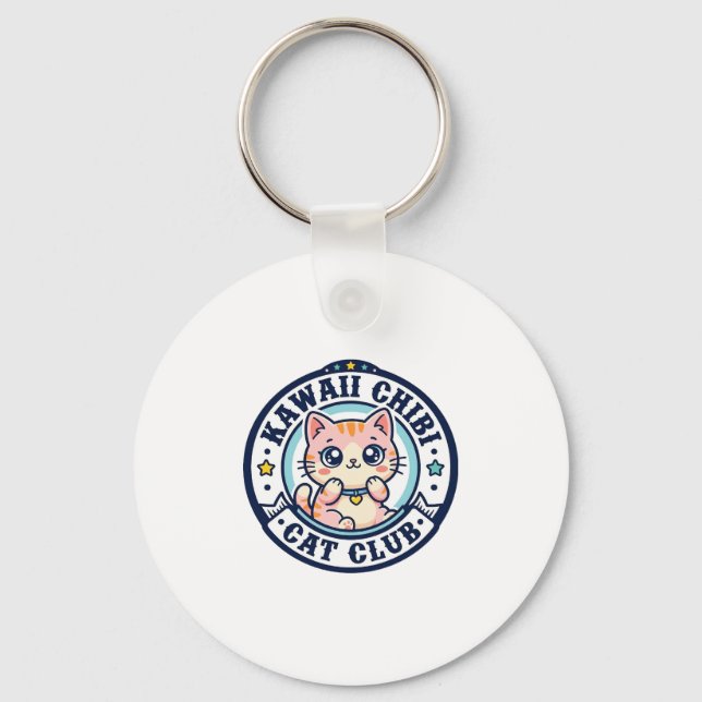 Porte-clés Idée de cadeau maman chat chibi kawaii - Kawaii Ch (Recto)