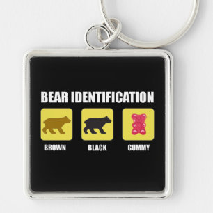 Porte-clés Identification de l'ours Funny