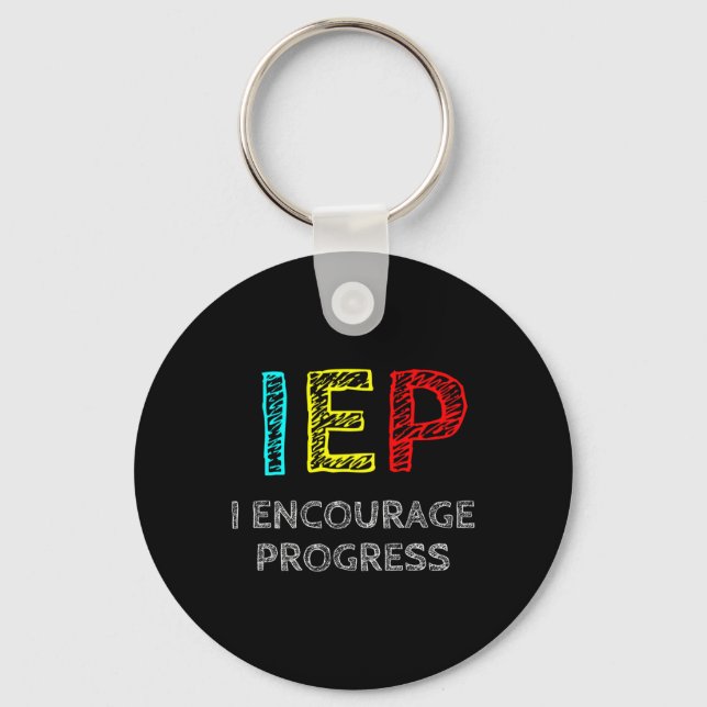 Porte-clés IEP I Encourager Progress Special Education School (Recto)