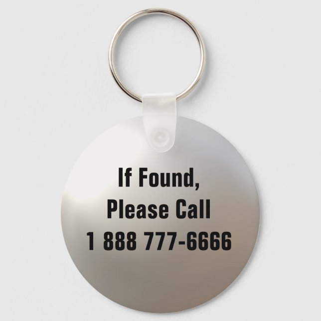 Porte-clés If Found, Call... Keychain (Recto)