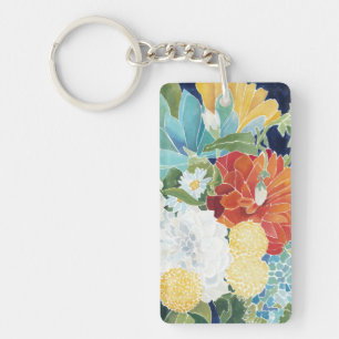 Porte-clés III floral de minuit