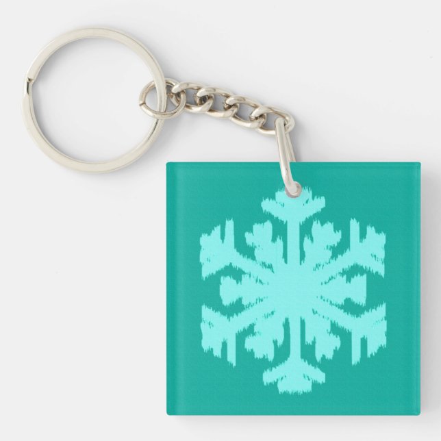 Porte-clés Ikat Snowflake (Devant)