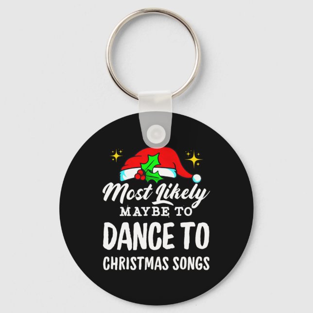 Porte-clés Il Est Probable Que Danser À Des Chansons De Noël  (Recto)