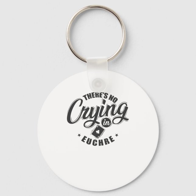 Porte-clés Il n'y a pas de cri à Euchre Kartenspiel (Recto)