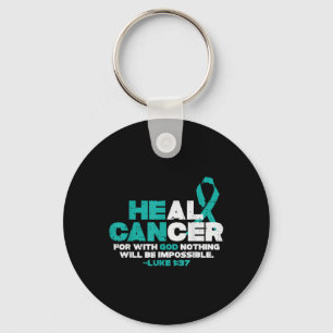 Porte-clés Il peut guérir le cancer Dieu Conscience du cancer