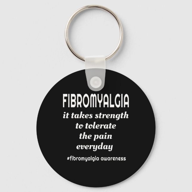 Porte-clés Il Prend De La Force Fibro Violet Sensibilisation (Recto)