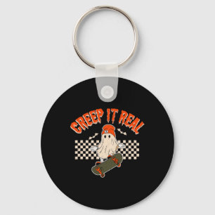Porte-clés Il Real Skateboard Ghost Bats Retro Halloween 2