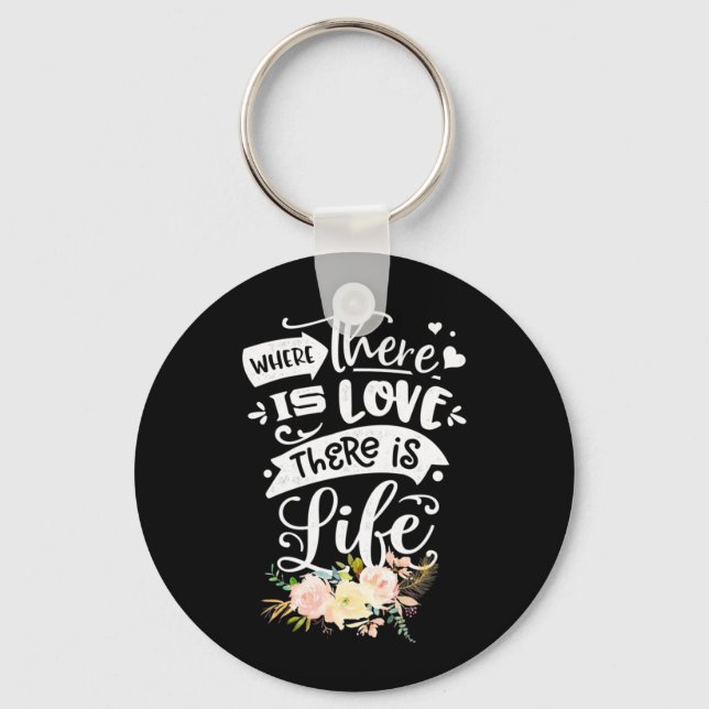 Porte-clés Il Y A L'Amour Il Y A La Vie (Recto)