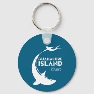 Porte-clés Île de Guadalupe Mexique Plongée avec requins