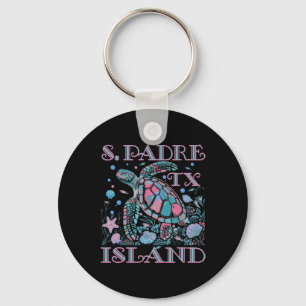 Porte-clés Île de South Padre Tx Amoureux des Tortues Plage C